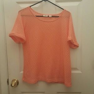 Peach knit top